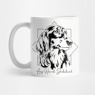 Long Haired Dachshund dog portrait Mug